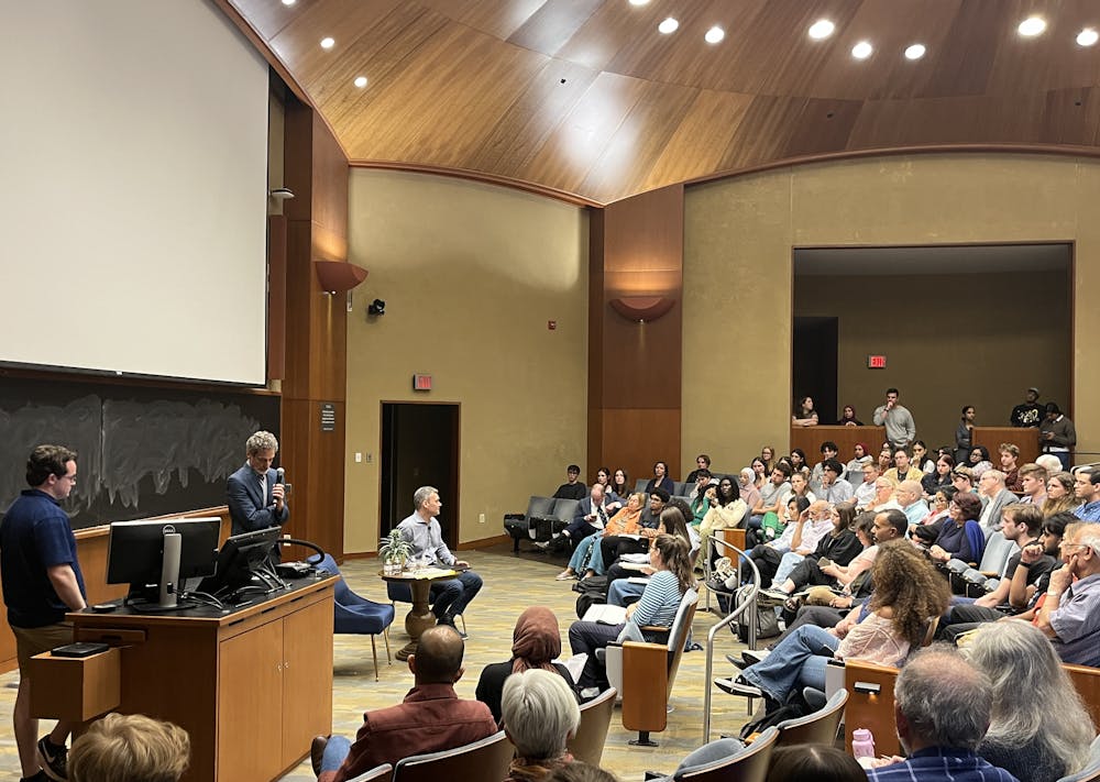 Beinart speaks in Nau Hall, photographed Sept. 9, 2025.