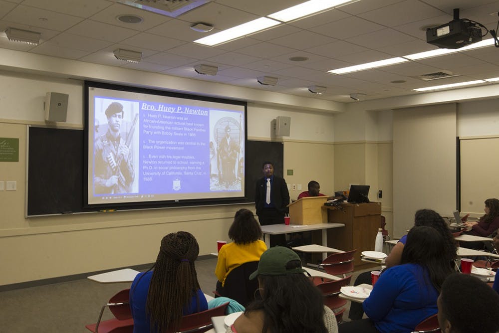 <p>The National Pan-Hellenic Council, an umbrella organization for the nine historically black Greek-lettered organizations, kicked off Black History Month with an event at Nau Hall Tuesday night.</p>