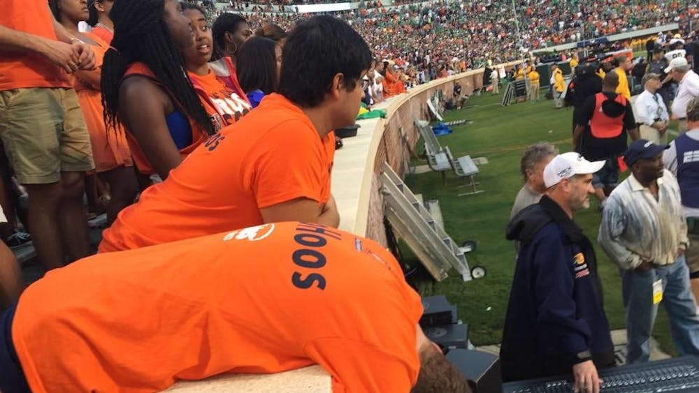 The "Sad Virginia Fan," went viral after the Cavaliers lost to Notre Dame in the last minutes of the game last season.