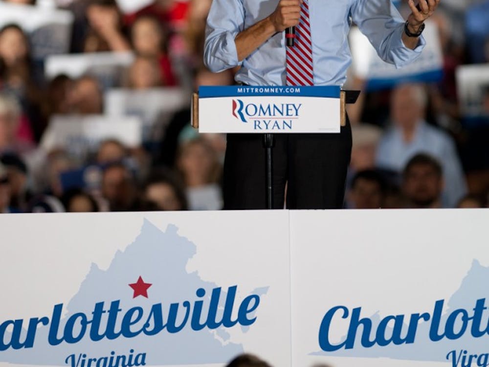 Republican Vice Presidential candidate Paul Ryan speaks in Charlottesville on Thursday, October 25.