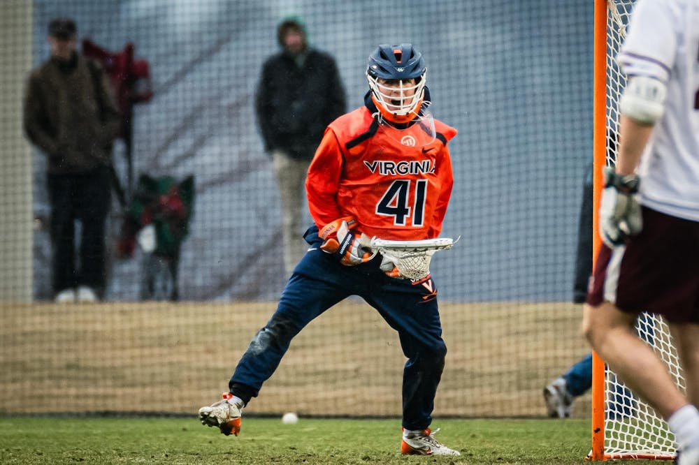 Senior goalie Matt Nunes, from The Woodlands, Texas, is one of five Virginia players from the state.