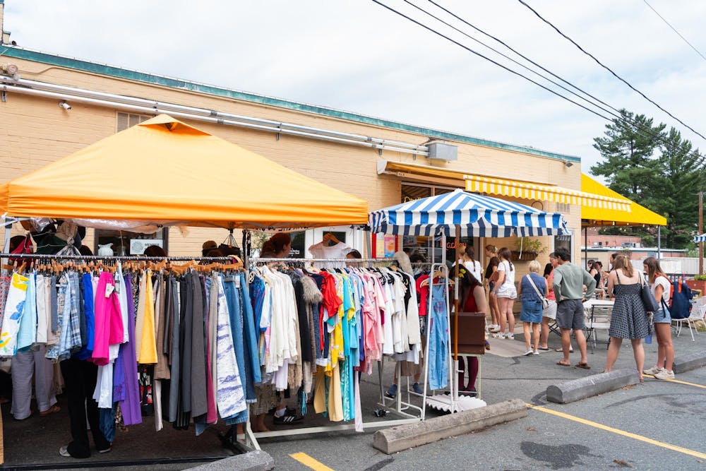 For a few hours on a gray weekend, a folding rack of secondhand clothes and a bakery’s open kitchen were enough to pull together strangers who might not otherwise cross paths.