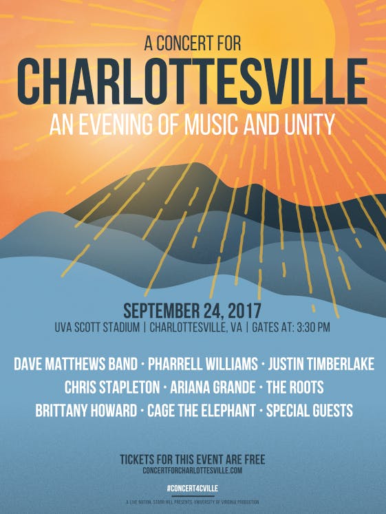 The concert will feature the Dave Matthews Band and numerous other artists.&nbsp;