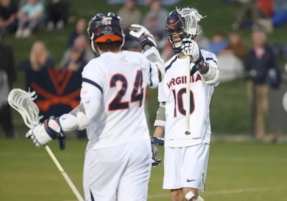 <p>Peyton Cormier and Xander Dickson combined for four goals in the loss to Maryland</p>