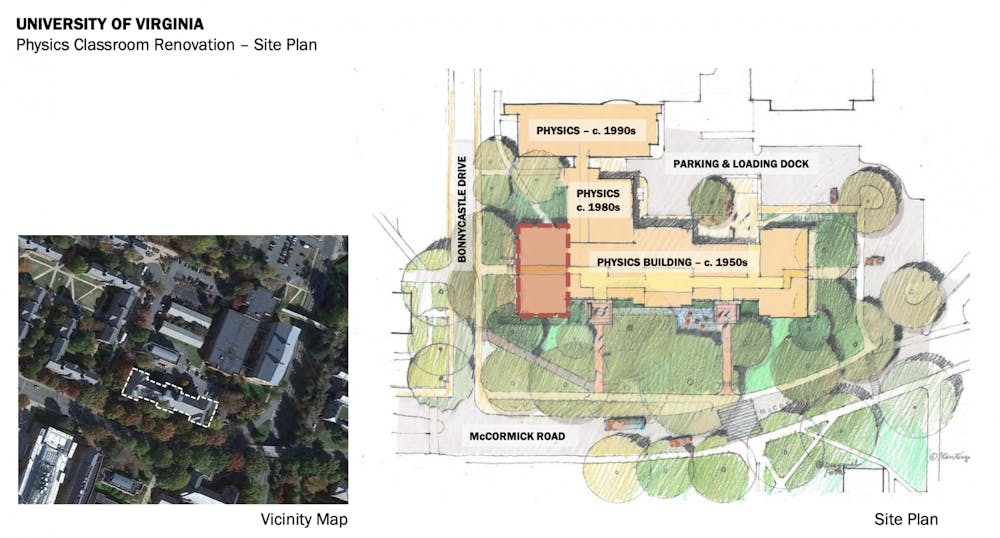 <p>Among the agenda items for this meeting was reviewing and approving the schematic design for the Physics Building Classroom Renovation, a &nbsp;$7 million project aimed at promoting active learning and adding windows to the building’s west end to provide natural lighting.&nbsp;</p>