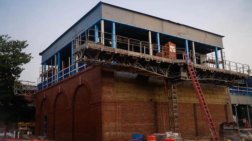 Aggarwal Hall construction site, photographed Aug. 3, 2026.