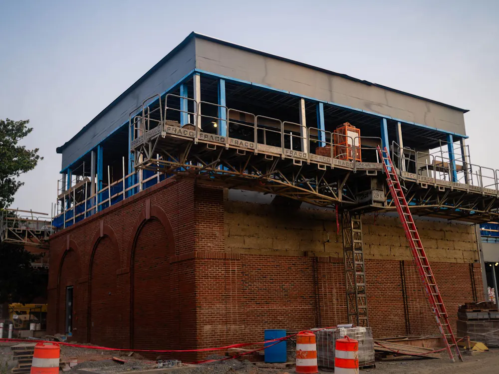 Aggarwal Hall construction site, photographed Aug. 3, 2026.