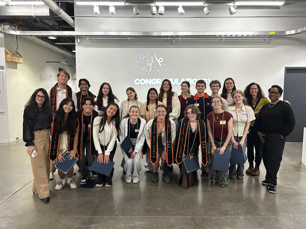 The 18 graduating scholars received their stoles and certificates as recognition for their completion of the program April 29