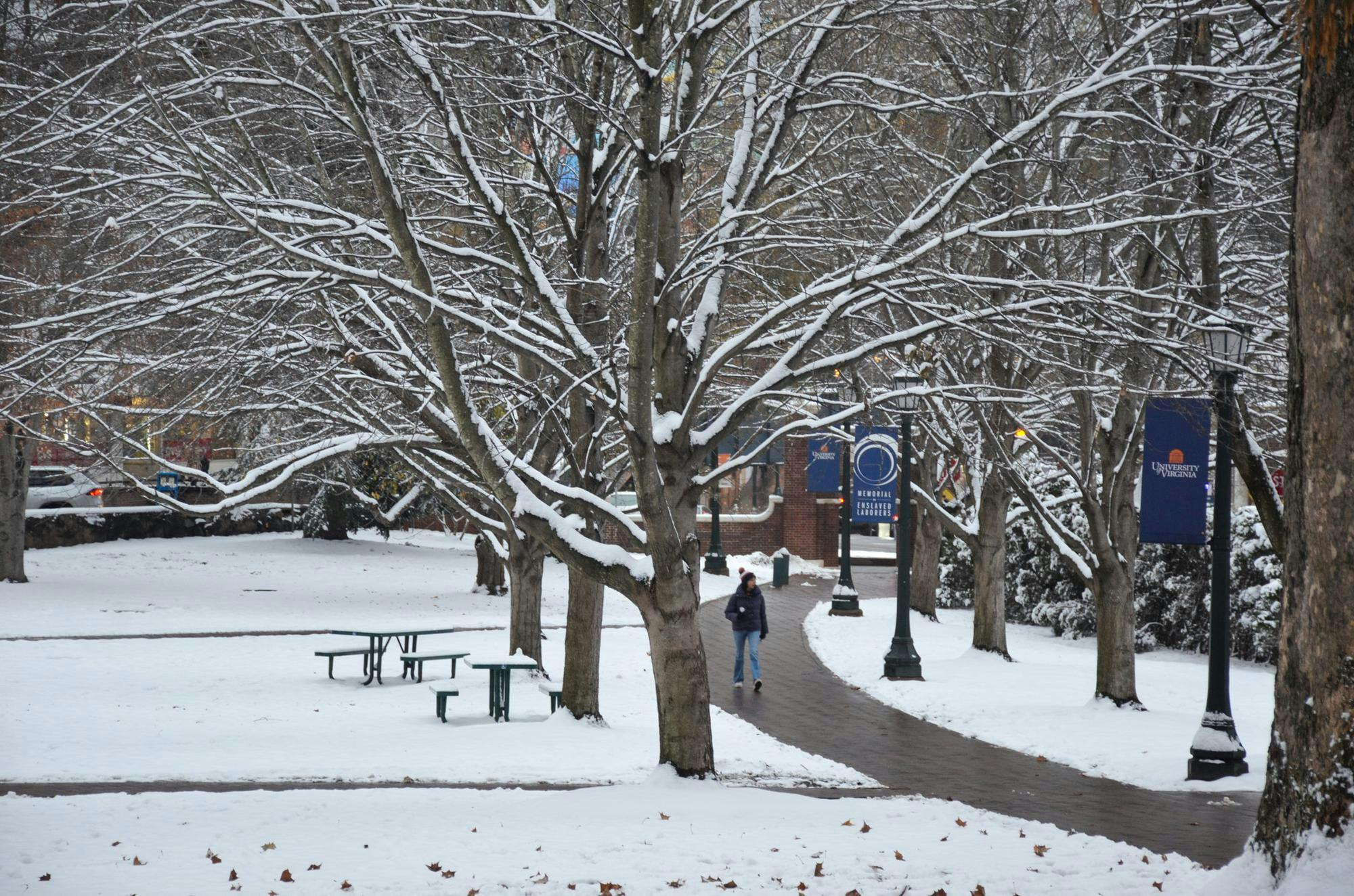 A snow day on Grounds Dec. 5.