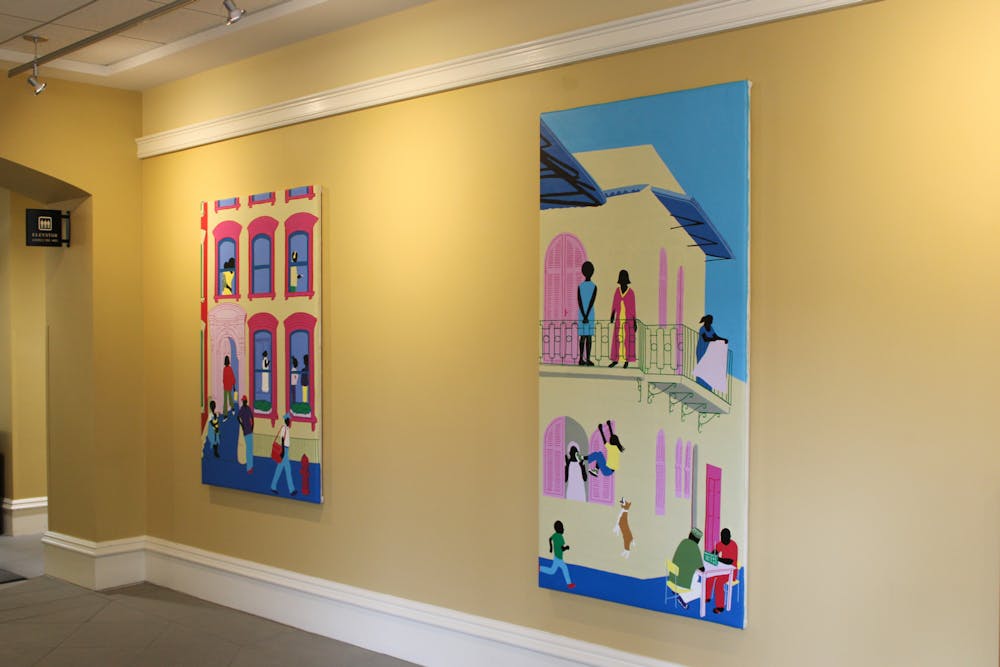 <p>According to Dorothy Kelly, Lecturer of Personal Finance and member of the McIntire Art Committee – the group responsible for the selection of exhibits for this gallery – Njoku’s distinct, eye-catching style was one of the reasons her work was chosen to be displayed.</p>