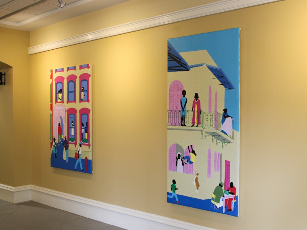 According to Dorothy Kelly, Lecturer of Personal Finance and member of the McIntire Art Committee – the group responsible for the selection of exhibits for this gallery – Njoku’s distinct, eye-catching style was one of the reasons her work was chosen to be displayed.