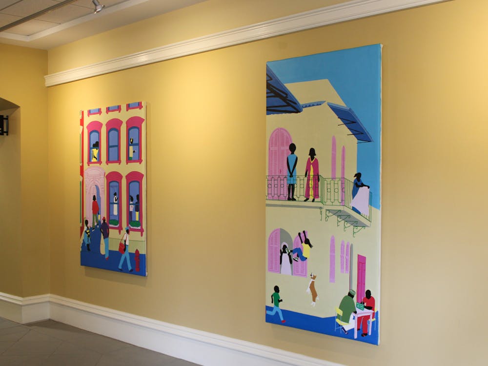 According to Dorothy Kelly, Lecturer of Personal Finance and member of the McIntire Art Committee – the group responsible for the selection of exhibits for this gallery – Njoku’s distinct, eye-catching style was one of the reasons her work was chosen to be displayed.