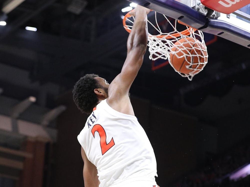 Senior guard Braxton Key led Virginia with 15 points and added seven rebounds and three steals.