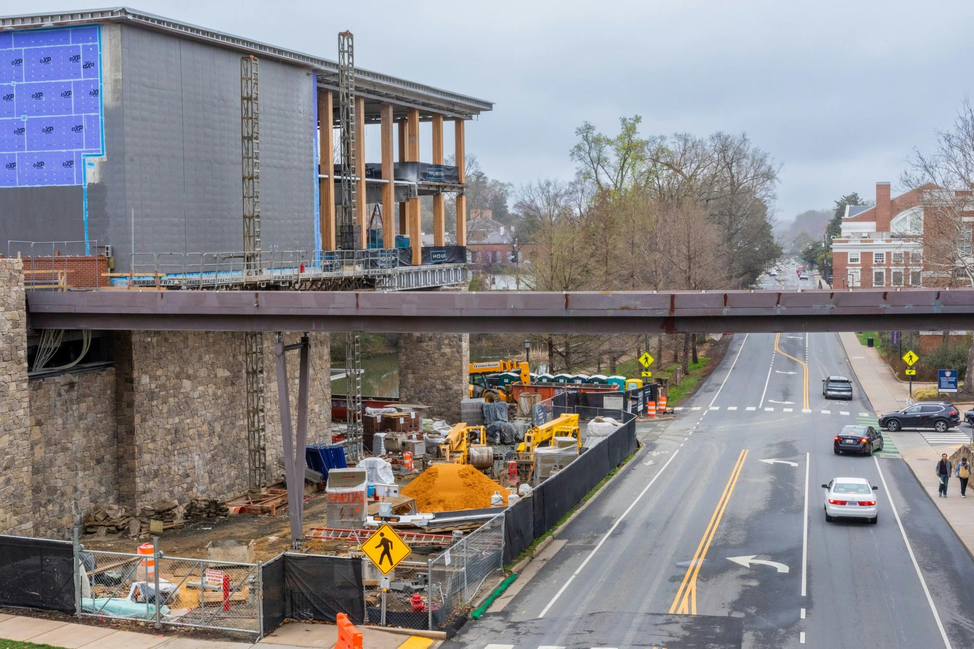 The worker died last month after falling from the west connector bridge to the Ridley Building. 