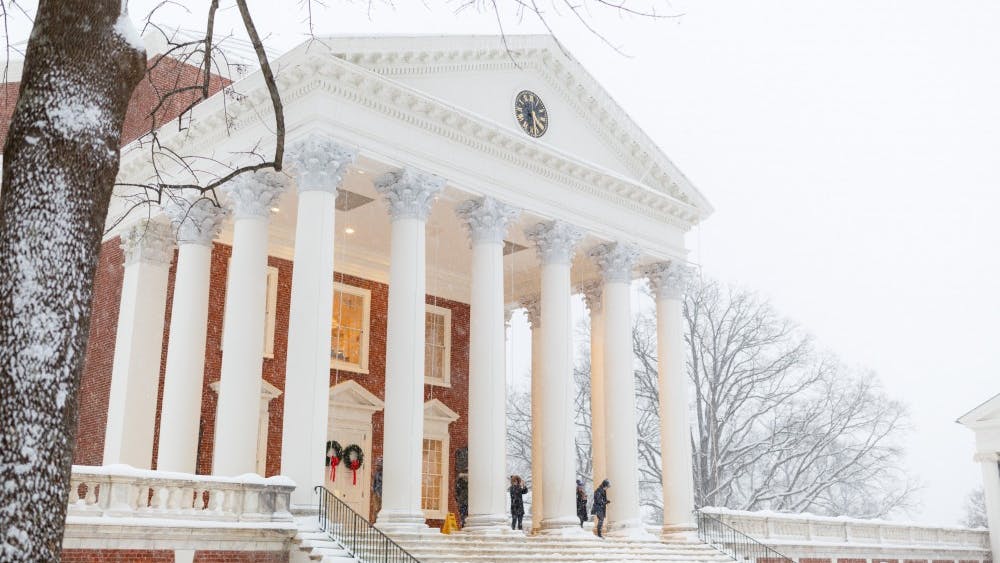 The University received several inches of snow over the course of Sunday.