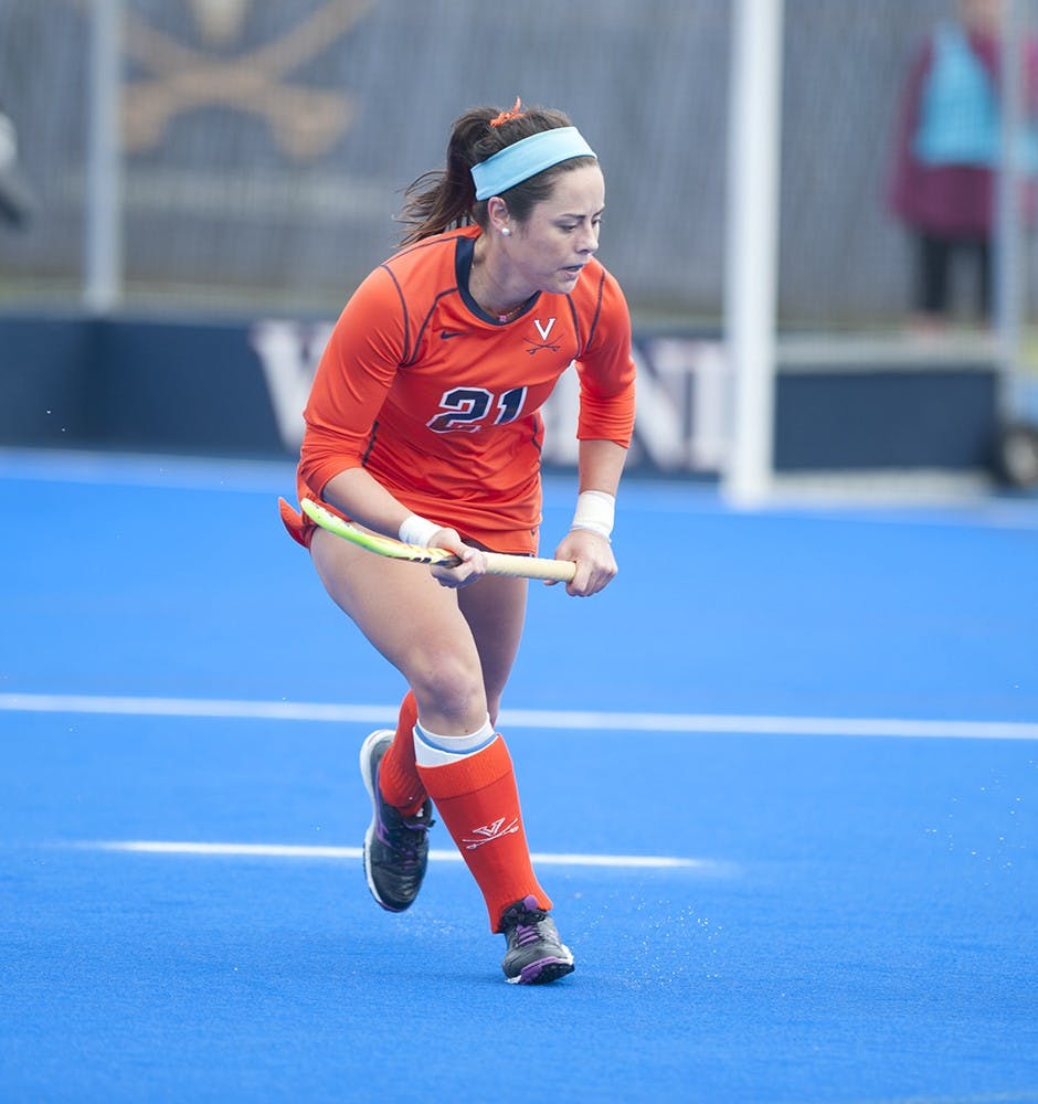 Junior striker Riley Tata scored twice in the first half against Boston College and once more in the second half for her second career hat trick