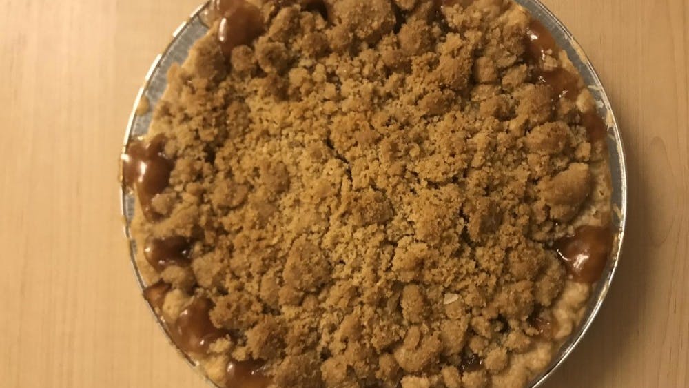 Kroger, Harris Teeter and Wegmans carry Marie Callender’s Dutch Apple Pie, which has a golden cinnamon crumble topping instead of the usual top crust.&nbsp;