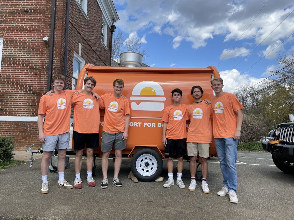 <p>In addition to Kenyon and Matisse who work the food truck full-time, The Yolk Shack has several other part-time student employees who are also members of the Phi Kappa Psi fraternity.</p>