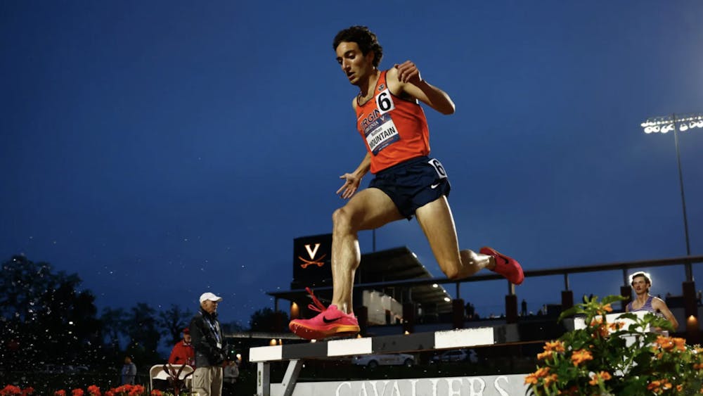 Junior Nathan Mountain set a Virginia record with a time of 8:20.68 in the men's 3000-meter steeplechase invitational last weekend.