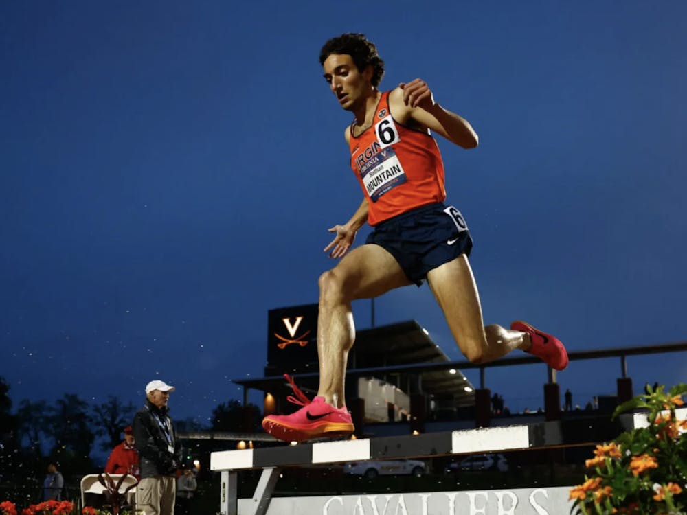Junior Nathan Mountain set a Virginia record with a time of 8:20.68 in the men's 3000-meter steeplechase invitational last weekend.