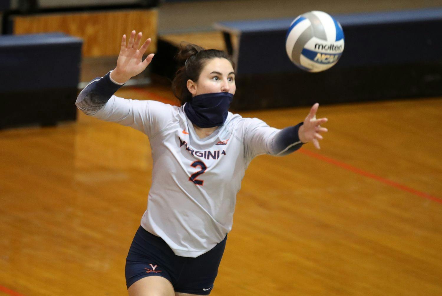Senior libero Alex Spencer was one of Virginia's leaders in digs against Georgia Tech with 11.