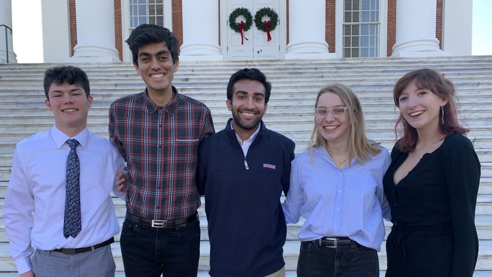 Members of the 131st Managing Board (from left to right): Malcolm Mashig will serve as chief financial officer, Ankit Agrawal as operations manager, Nik Popli as editor-in-chief, Jenn Brice as managing editor and Victoria McKelvey as executive editor.