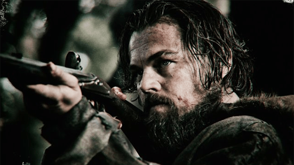 Leonardo DiCaprio's Hugh Glass in action