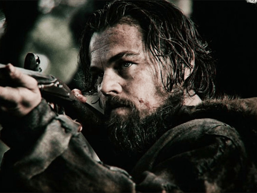 Leonardo DiCaprio's Hugh Glass in action