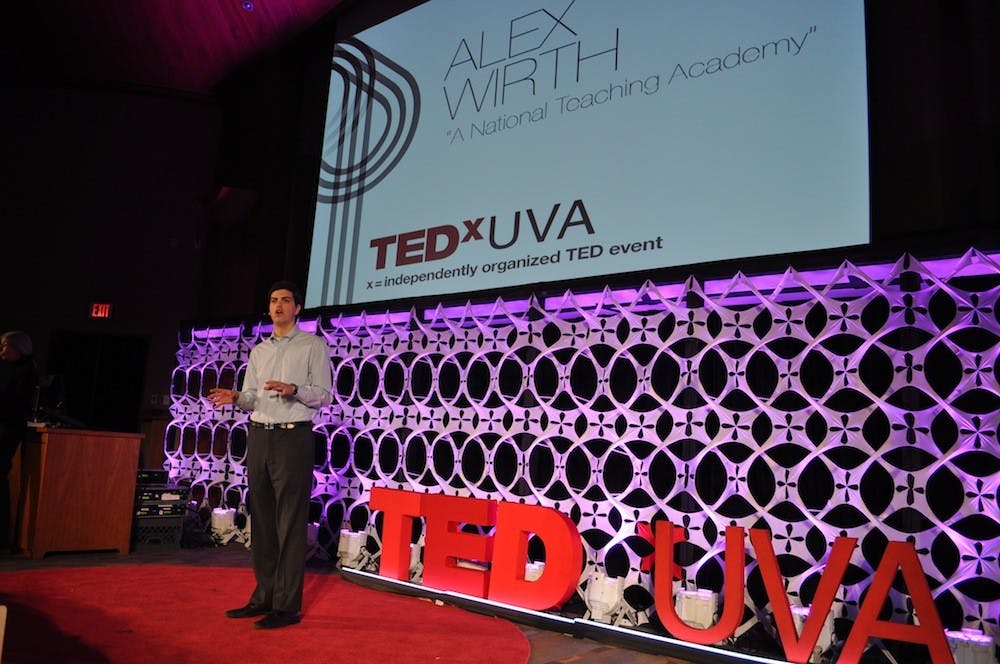 	During TEDx UVA, student speakers presented short talks related to the theme &#8220;make a path.&#8221;