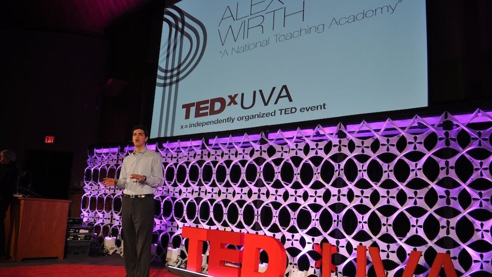 	During TEDx UVA, student speakers presented short talks related to the theme &#8220;make a path.&#8221;