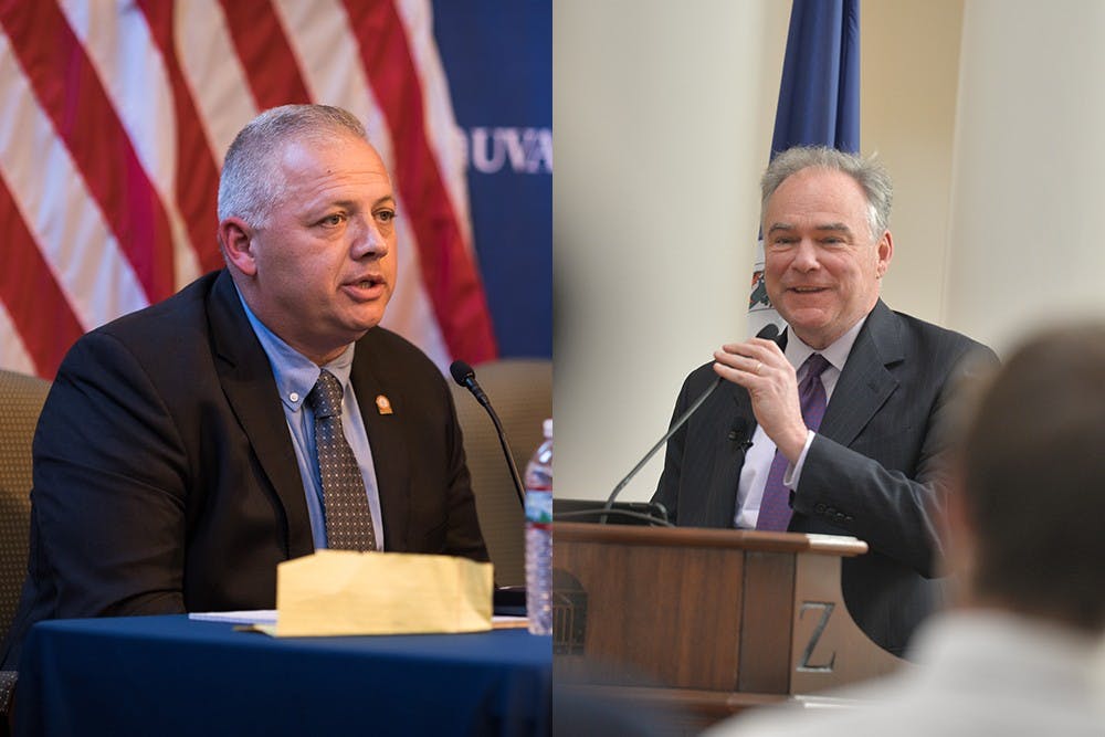 <p>Denver Riggleman and Tim Kaine were elected to Congress on Tuesday.</p>