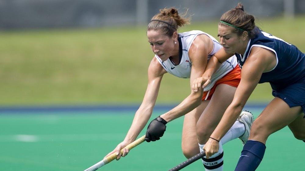 	After playing on offense for the first three years of her career at Virginia, senior Lauren Elstein made the transition to back before the start of the 2009 season. Photo by Bennett Sorbo.