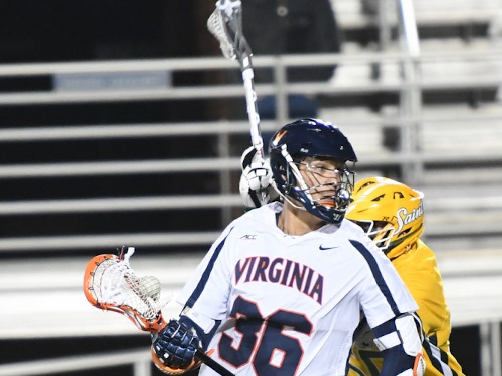 Senior attackman Zed Williams had a fantastic night for the Cavaliers, scoring four goals.