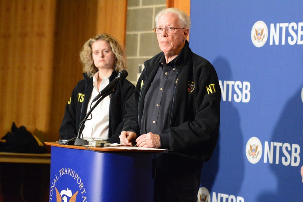 National Transportation Safety Board officials held a press conference Wednesday evening.&nbsp;