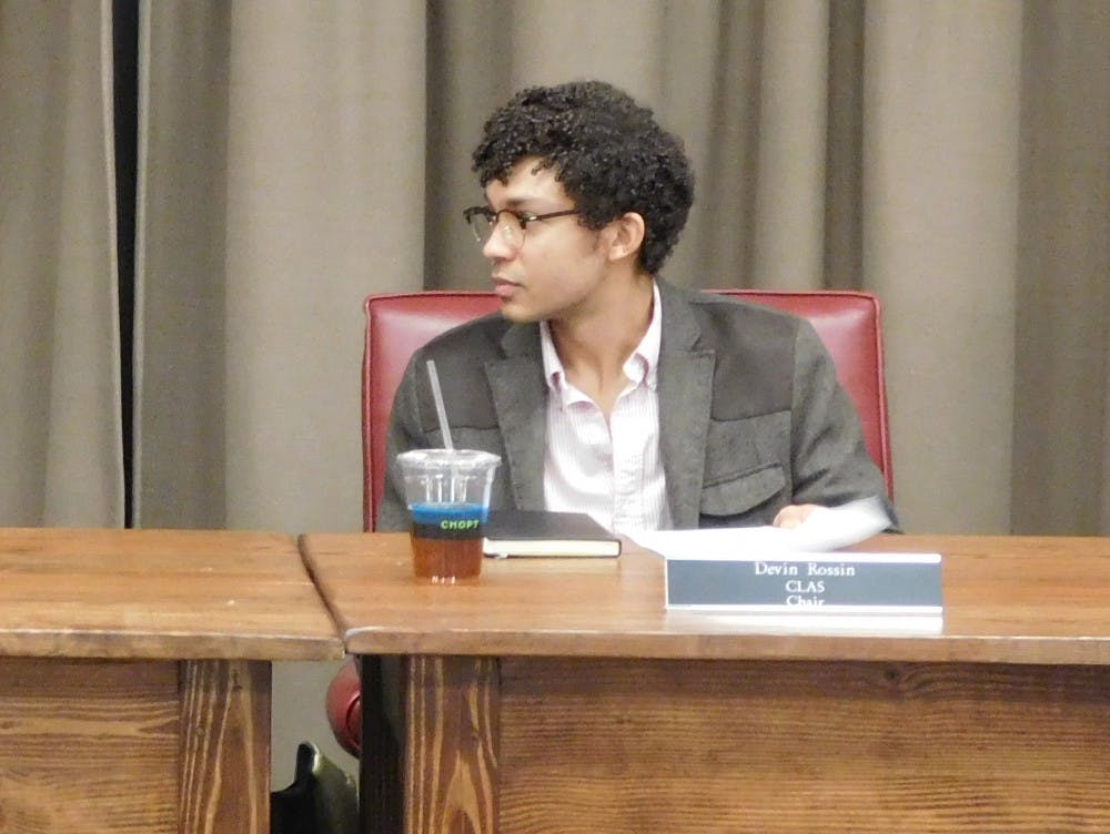 The meeting concluded with a 18-5 vote in favor of implementing the reform to the Informed Retraction process. Pictured: fourth-year College student and Honor Committee Chair Devin Rossin.&nbsp;