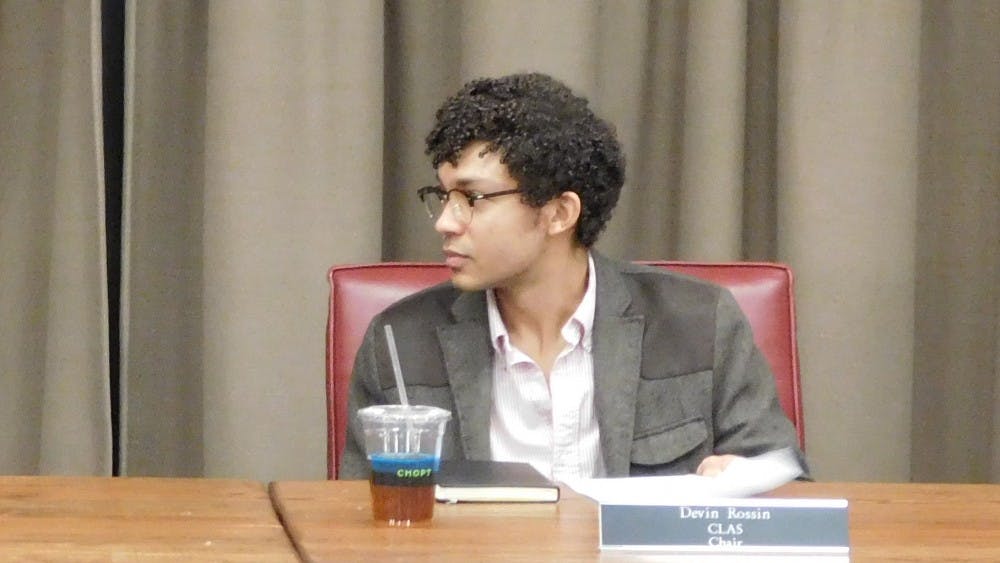 The meeting concluded with a 18-5 vote in favor of implementing the reform to the Informed Retraction process. Pictured: fourth-year College student and Honor Committee Chair Devin Rossin.&nbsp;