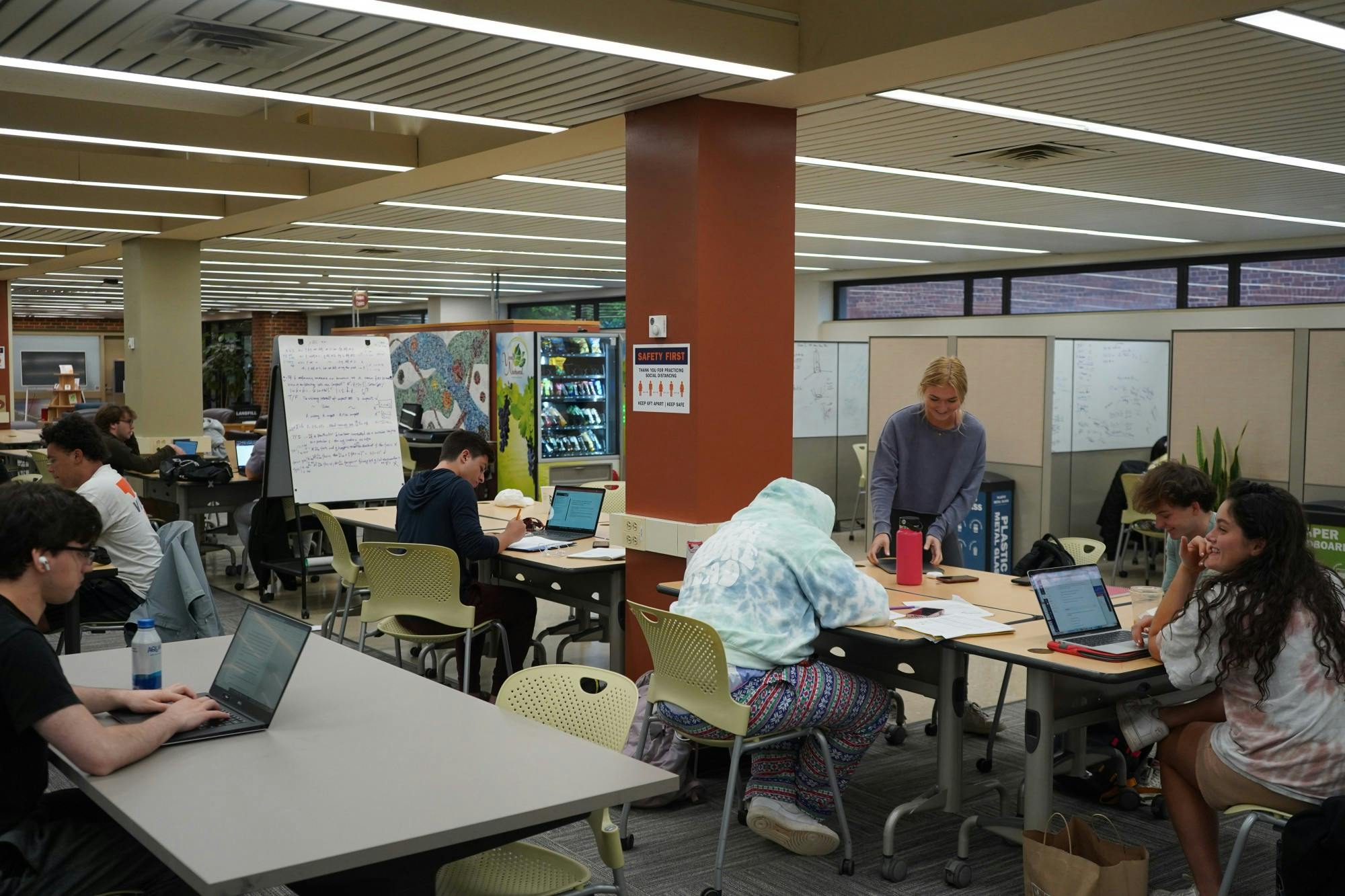 Get together and plan out your week — whether that be group studying, doing something fun together to relieve the tension or even planning a post-final de-stress session&nbsp;