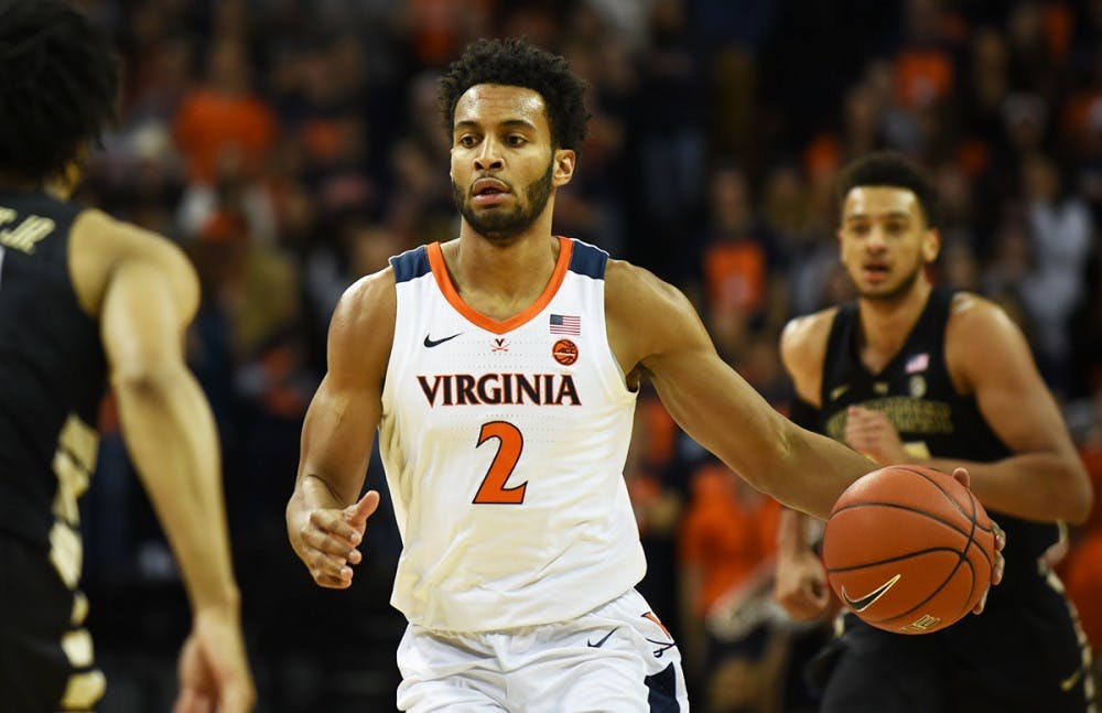 Junior transfer guard Braxton Key led the Cavaliers in rebounds, with eight.