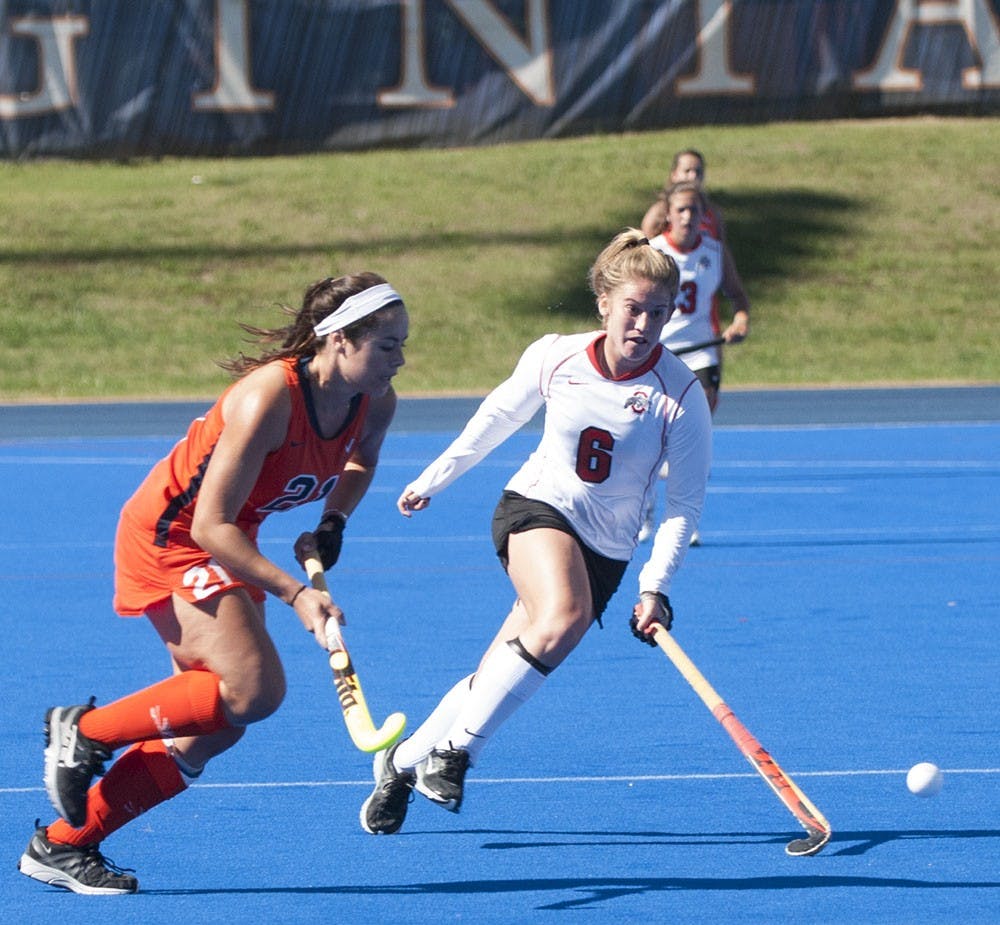 Sophomore striker Riley Tata and the Virginia field hockey team will try to pick up wins 11 and 12 this weekend, when the No. 8 Cavaliers travel to Richmond for a Friday-evening contest and welcome No. 13 Wake Forest for a Sunday matinee. 