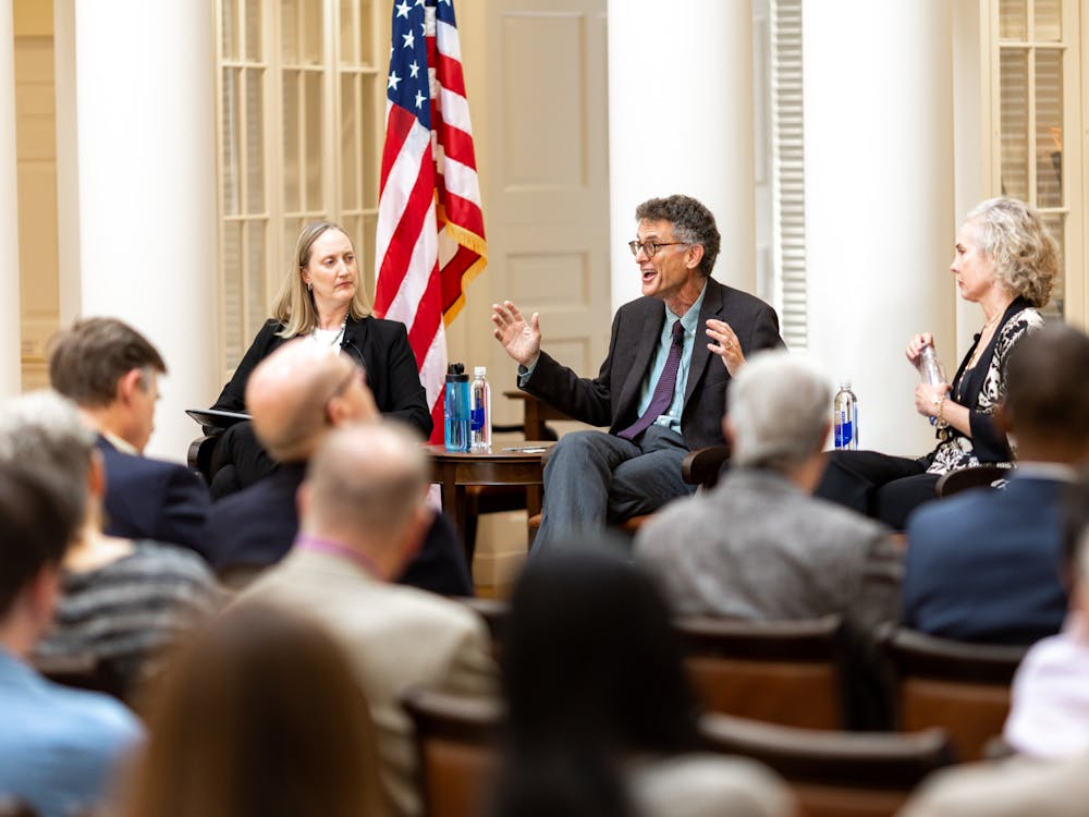 The discussion was moderated by Dr. Leslie Kendrick, director of the Center for the First Amendment at the University and Elizabeth D. and Richard A. Merrill professor of Law.