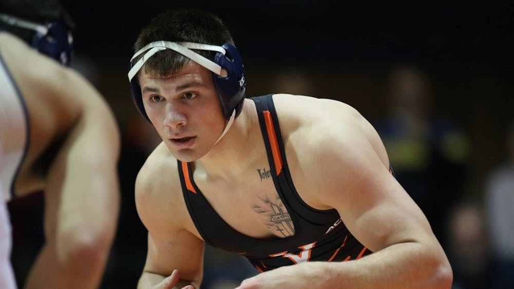 Junior Jay Aiello currently ranks ninth nationally in the 197 weight class.&nbsp;
