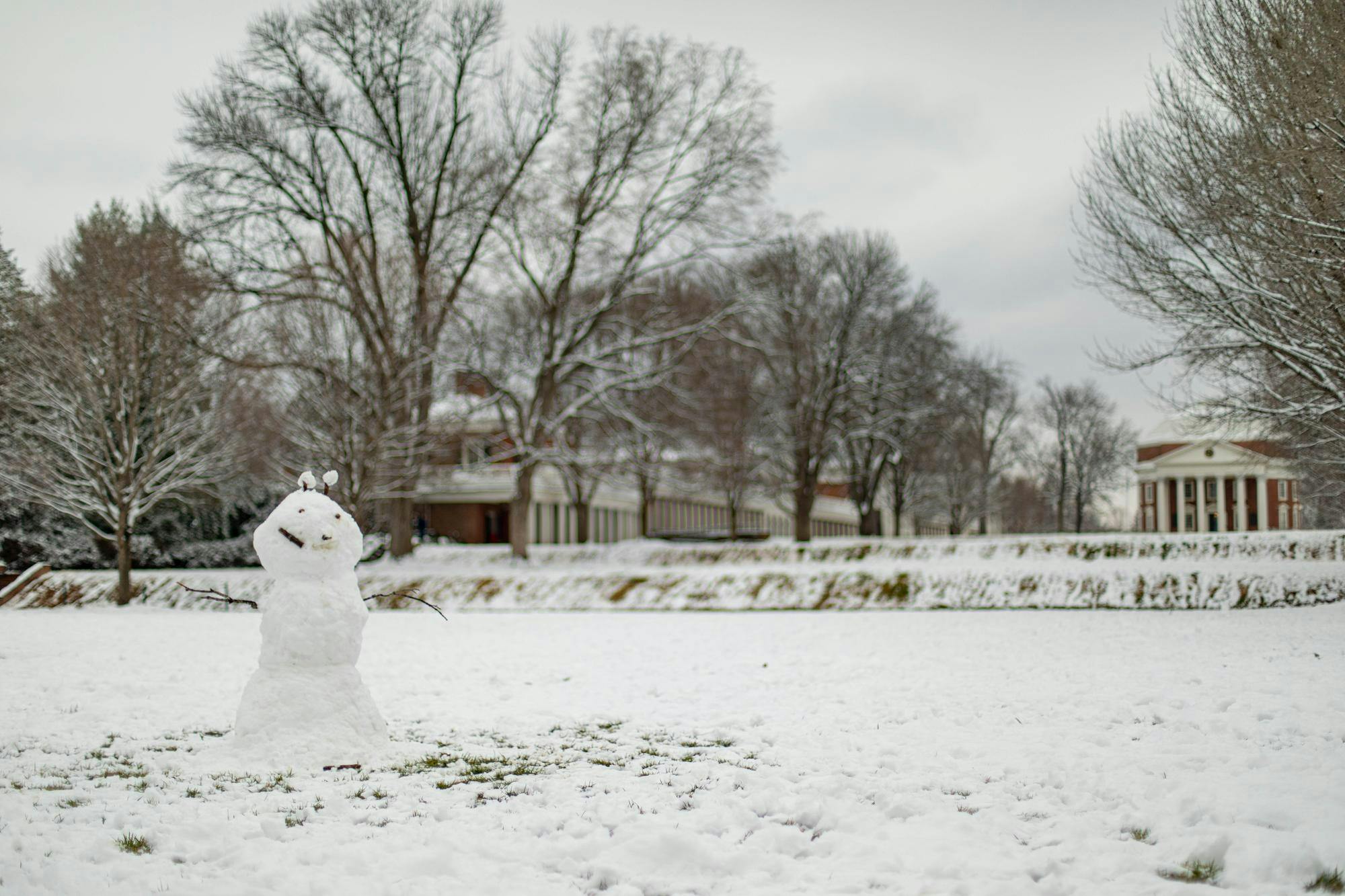 While the record inches of snow and cold weather over the past two weeks has affected J-Term students, this weekend only saw a light dusting.