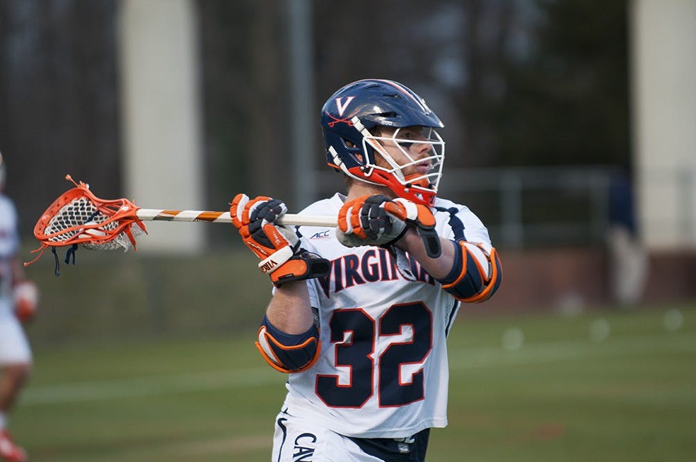 <p>Senior attackman James Pannell scored four goals in order to reach his 100th career point Tuesday night. Pannell was just one of several different Cavaliers who joined in the scoring run against VMI.</p>