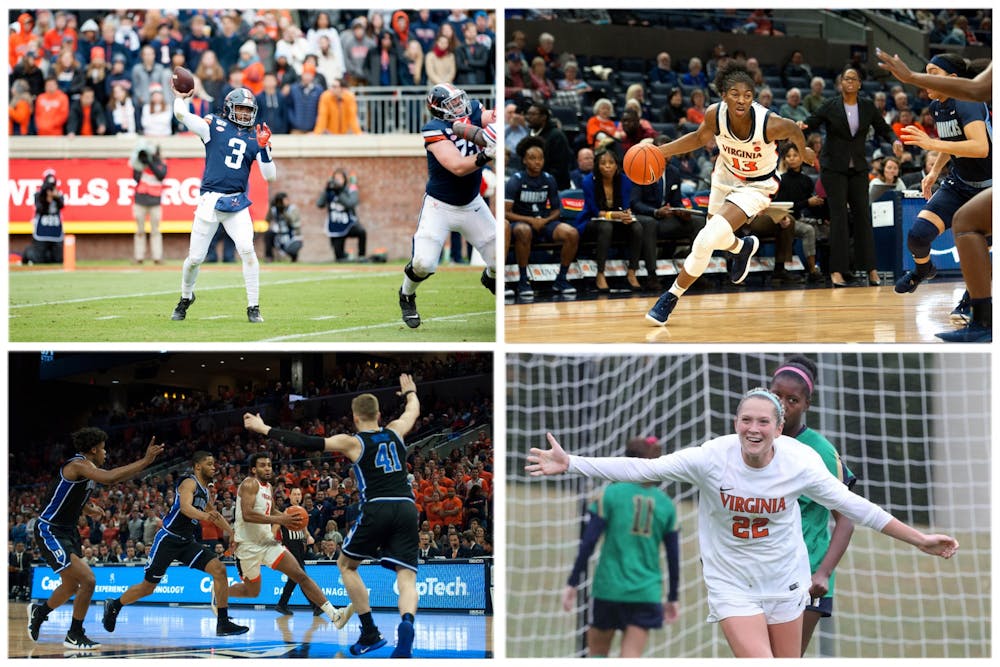 <p>Bryce Perkins (top left), Jocelyn Willoughby (top right), Braxton Key (bottom left) and Meghan McCool (bottom right) have left a lasting mark on the University.</p>