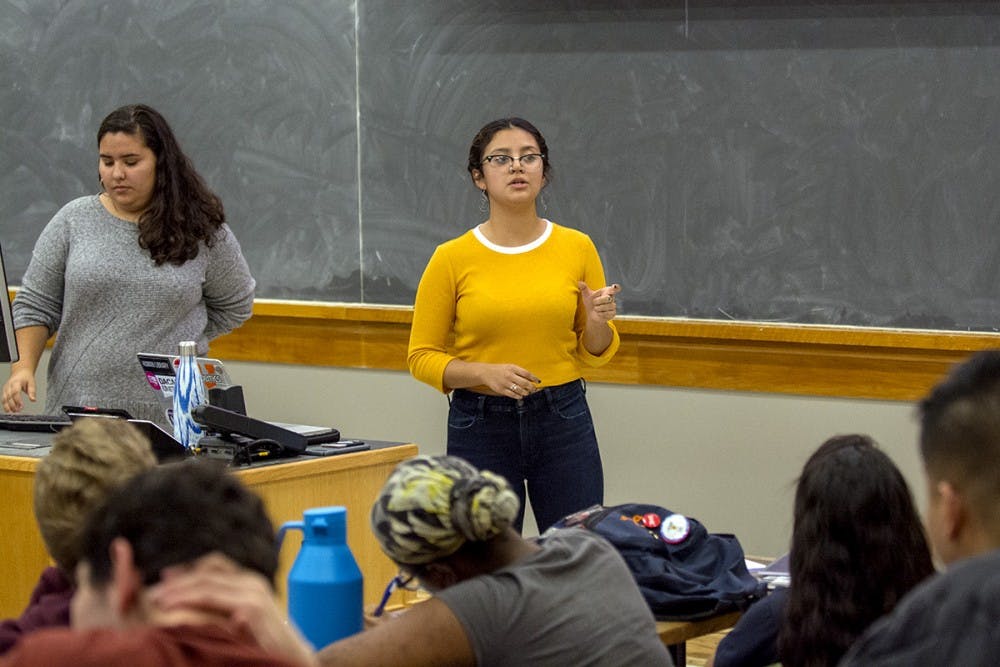 <p>Johanna Moncada, a third-year College student and founder of Central Americans for Empowerment at U.Va., speaks about the caravan crisis.</p>