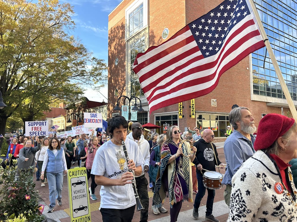 <p>The march lasted for about half an hour as the crowd continued steadily from Ting Pavillion to the opposite side of the Mall.</p>