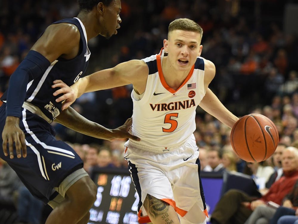 Junior guard Kyle Guy had 17 points in the first half against George Washington Sunday afternoon.