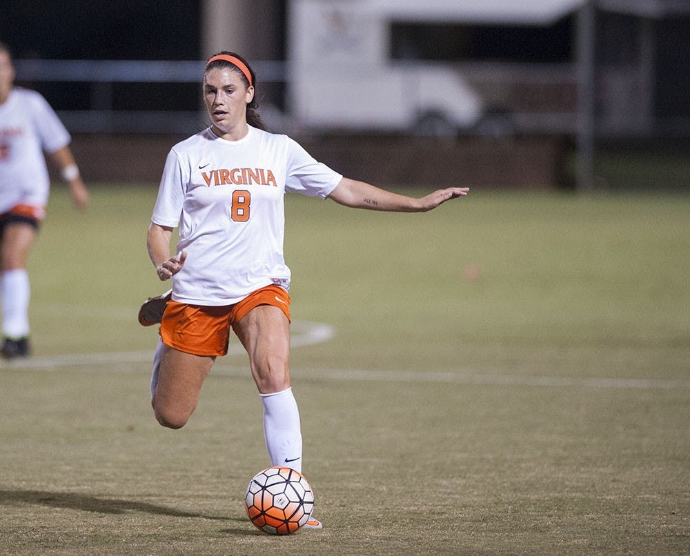 <p>Junior midfielder Alexis Shaffer — who leads the Cavaliers in points — tallied the only goal in Virginia's 1-0 win. </p>