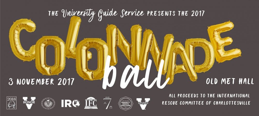 Nov. 3 marks the University Guide Service’s 29th annual charity Colonnade Ball benefitting the International Rescue Committee of Charlottesville.