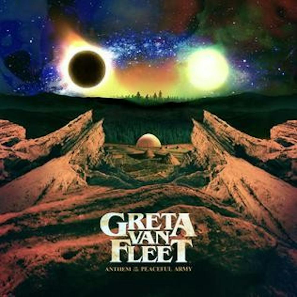 <p>Greta Van Fleet's first studio album, "Anthem of the Peaceful Army," is a capable, if nostalgia-heavy, debut.</p>